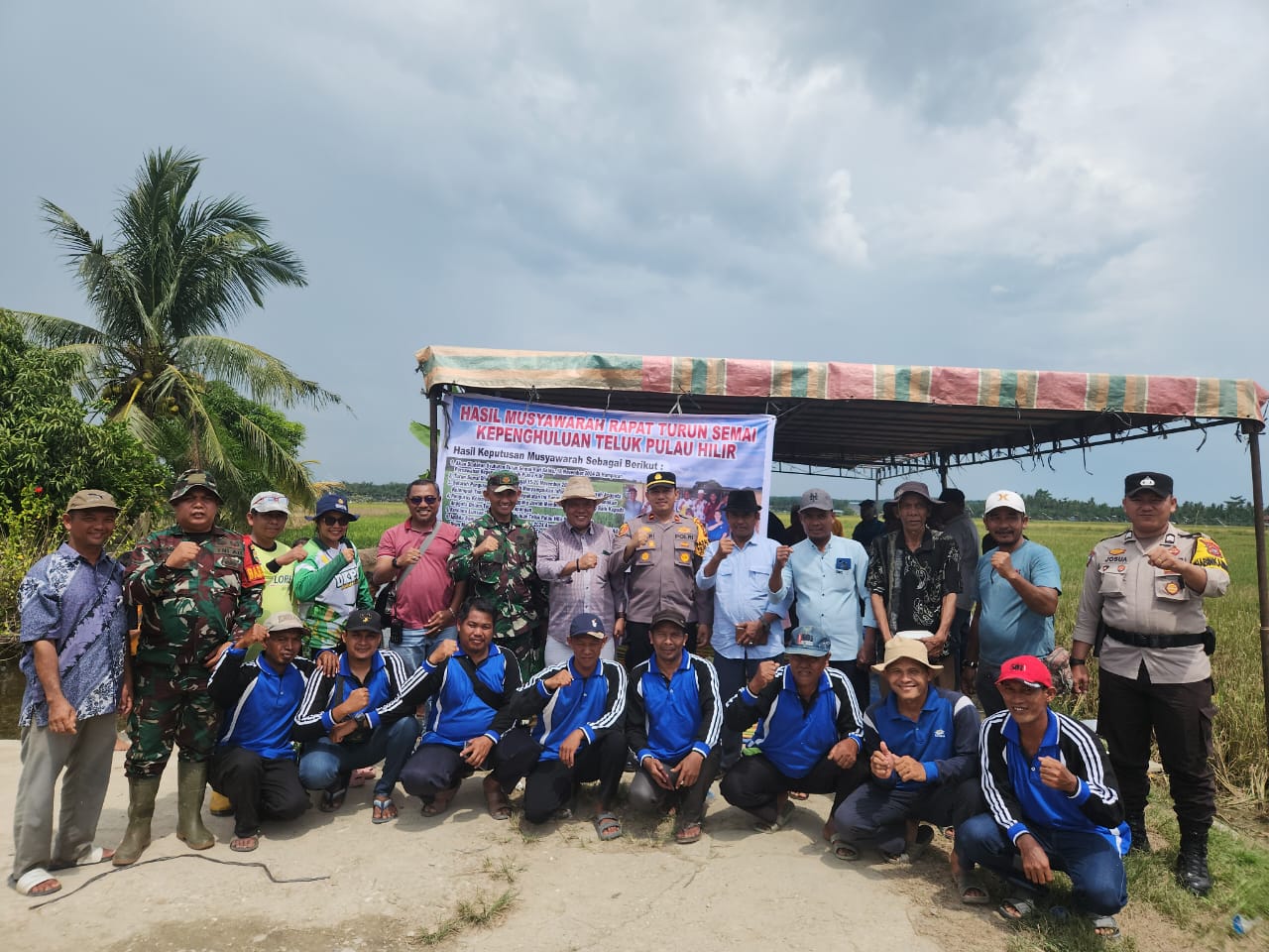 Kapolsek Rimba Melintang Hadiri Syukuran Turun Semai Gapoktan dan Serukan Pilkada Damai