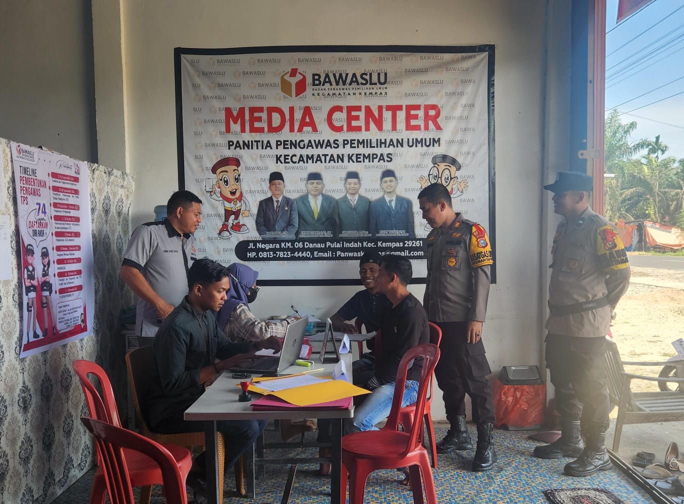 Masa Kampanye, Kapolsek Kempas Komunikasi Intens dengan Panwascam