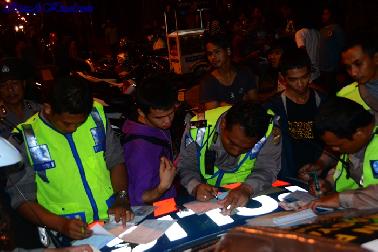 Antisipasi Geng Motor Polsek Lima Puluh Gelar Razia