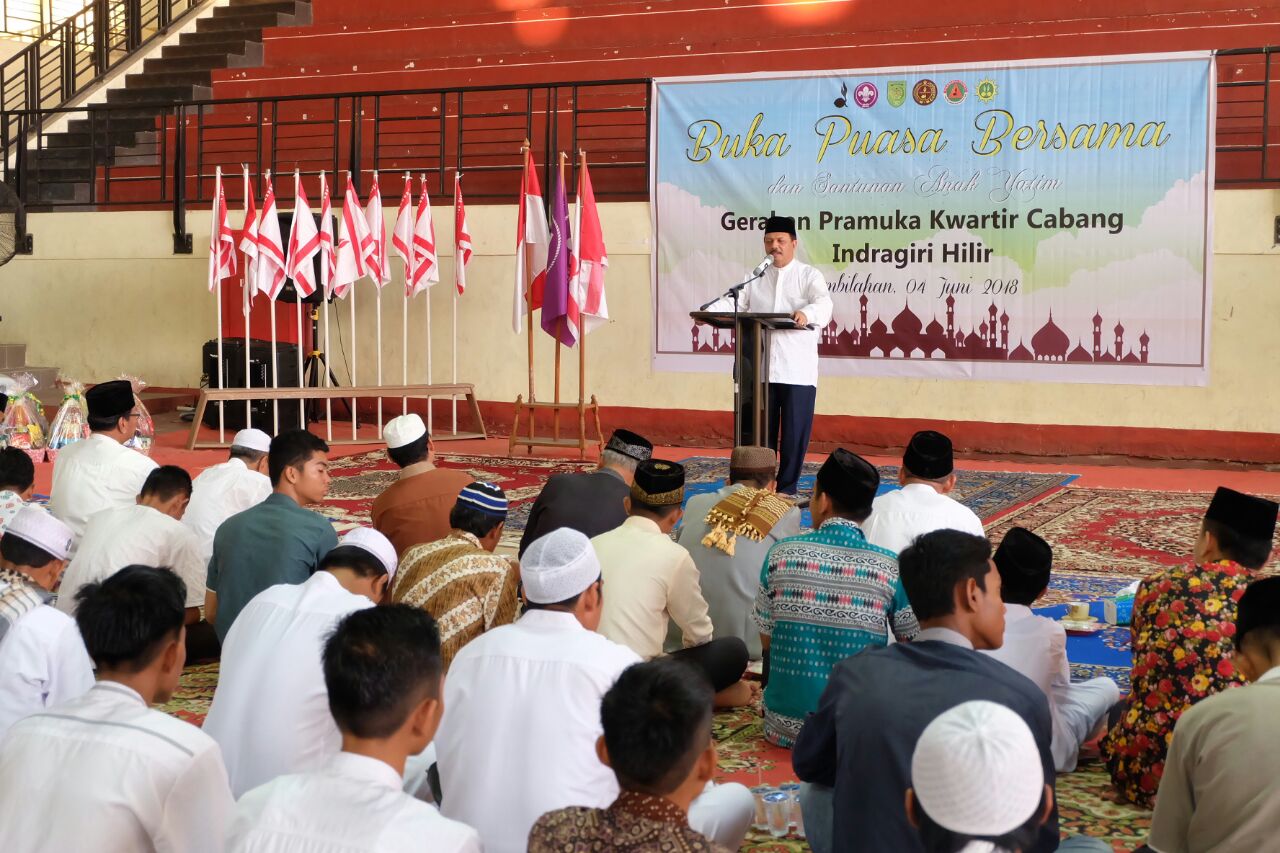 Sekda Inhil Buka Puasa Bersama Kwarcab Gerakan Pramuka