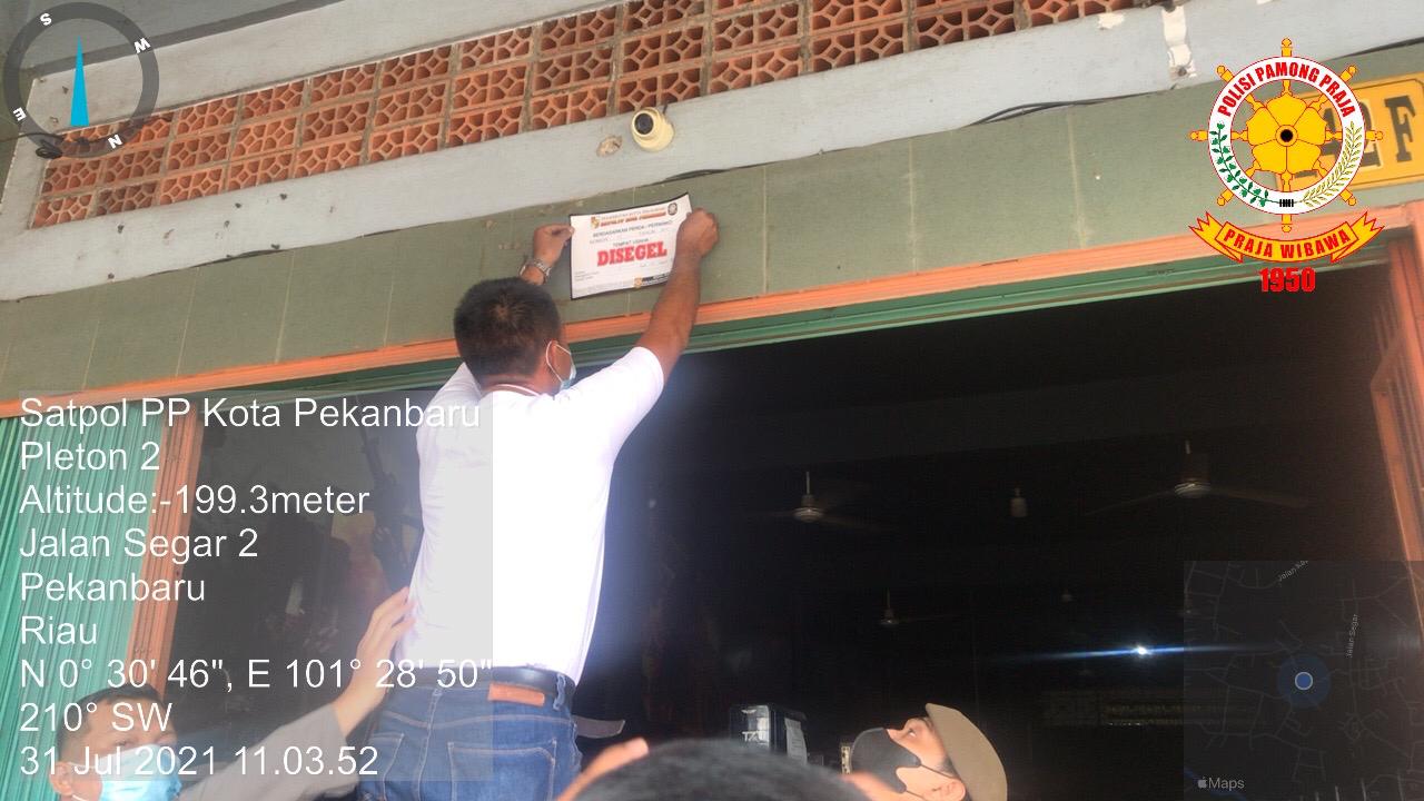 Beroperasi Saat PPKM Di Pekanbaru, Dua Warnet Disegel