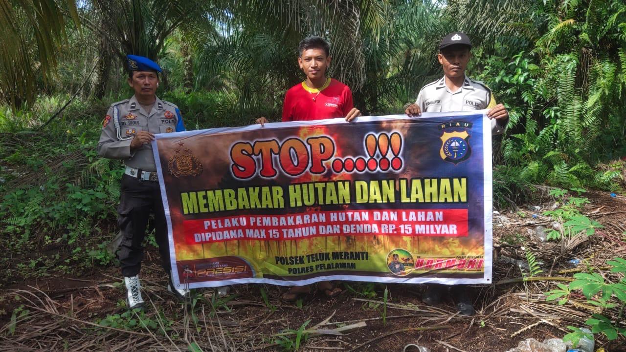 Usai Pilkada, Polsek Teluk Meranti Sosialisasikan Pencegahan Karhutla
