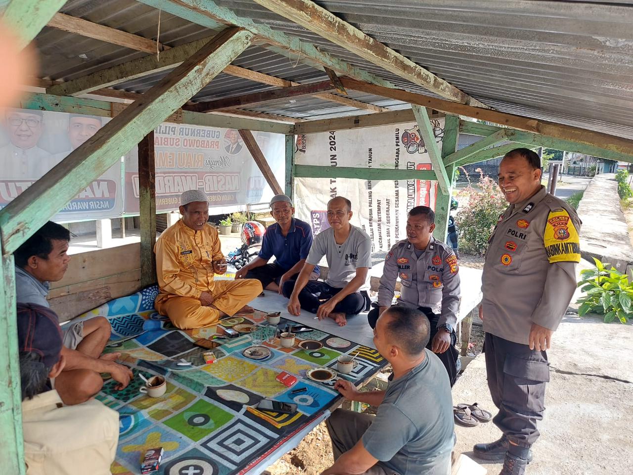Polsek Rambah Gelar Sosialisasi dan Cooling System Pasca Pilkada