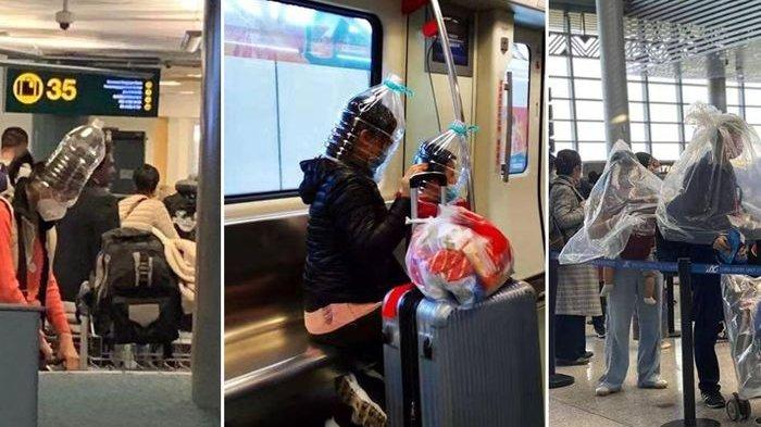 Gokil, Cara Unik Warga China Lindungi Diri dari Virus Corona