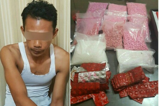 8.000-an Ekstasi dan 3/4 Kg Shabu Berserakan di Jalan Lintas Siak-Pelalawan
