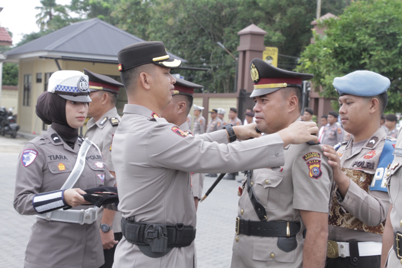 Kapolres Inhu Pimpin Sertijab Kasat Binmas dan Kapolsek Peranap