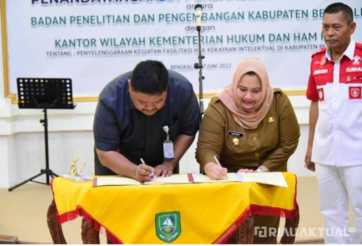 Pemkab Bengkalis MoU dengan Kemenkumham Riau dan BPS Bengkalis