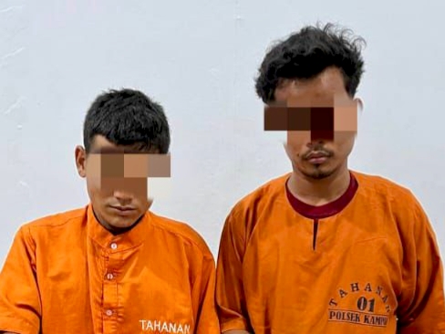 Polsek Kampar Tangkap Dua Pengedar Sabu di Rumbio Jaya, Satu DPO