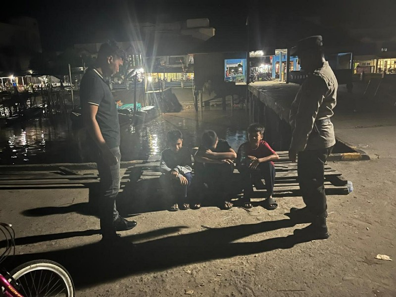 Pastikan Keamanan Wilayahnya, Polsek Gaung Menggelar Patroli 3C di Kelurahan Kuala Lahang