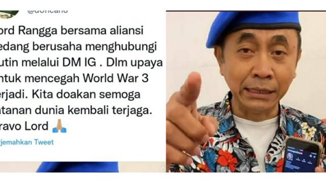 Guna Cegah Peperangan dengan Ukraina, Lord Rangga Colek Presiden Rusia