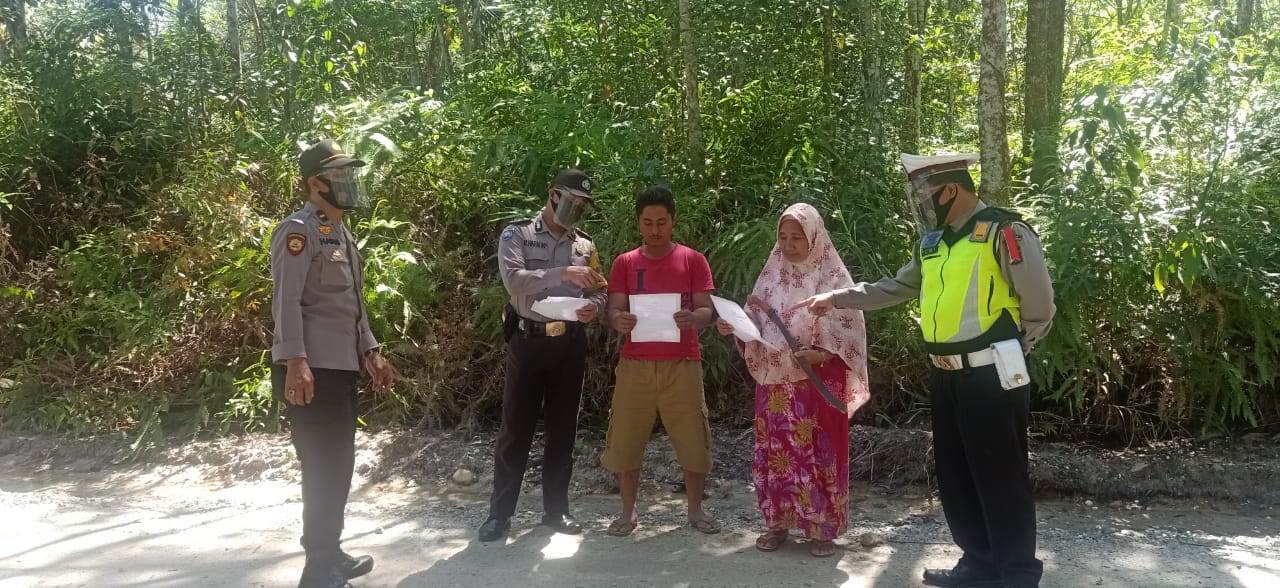 Polsek Pangkalan Kuras Polres Pelalawan Kembali Lakukan Sosialisasi Maklumat Kapolda Riau 