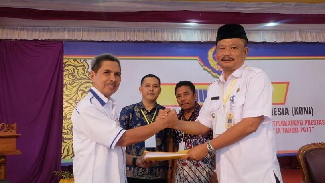 H. Syamsurizal Awi Terpilih Secara Aklamasi Pimpin KONI Inhil