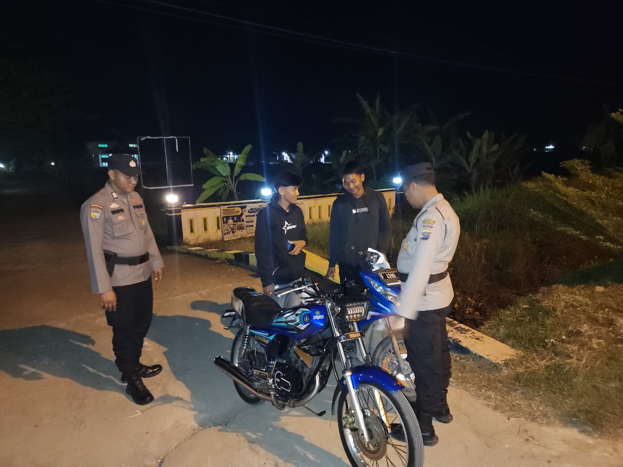 Polsek Bangko Pusako Gelar Patroli Malam, Antisipasi Kejahatan dan Gangguan Kamtibmas