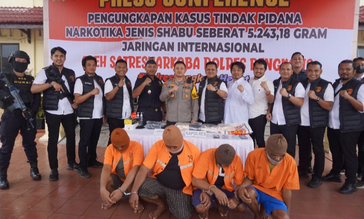 Tim Gabungan Ringkus Empat Kurir, Amankan 5,2 Kilogram Sabu di Bengkalis