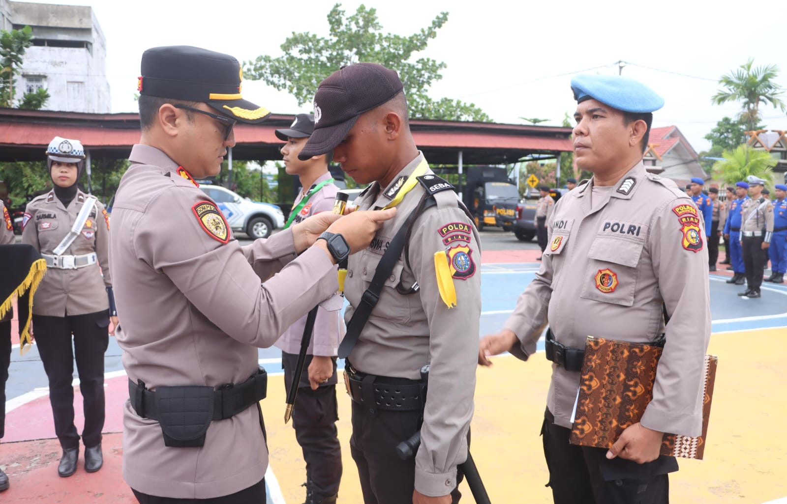 Polres Inhil Sambut Siswa Diktuk Bintara Polri Gelombang II