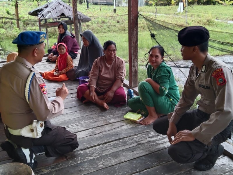 Cooling System, Kanit Provos Teluk Belengkong Ajak Warga Sampaikan Pemilu Damai
