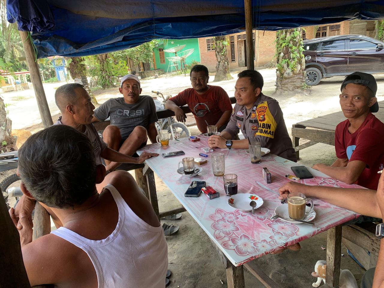 Polsek Pinggir Adakan Sosialisasi Pilkada Damai 2024 di Desa Tasik Serai Timur