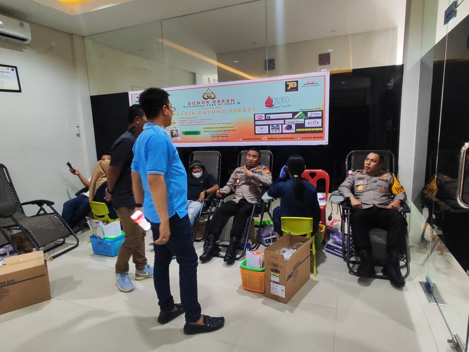 Polsek Payung Sekaki Gelar Donor Darah Ramadhan 1445 H