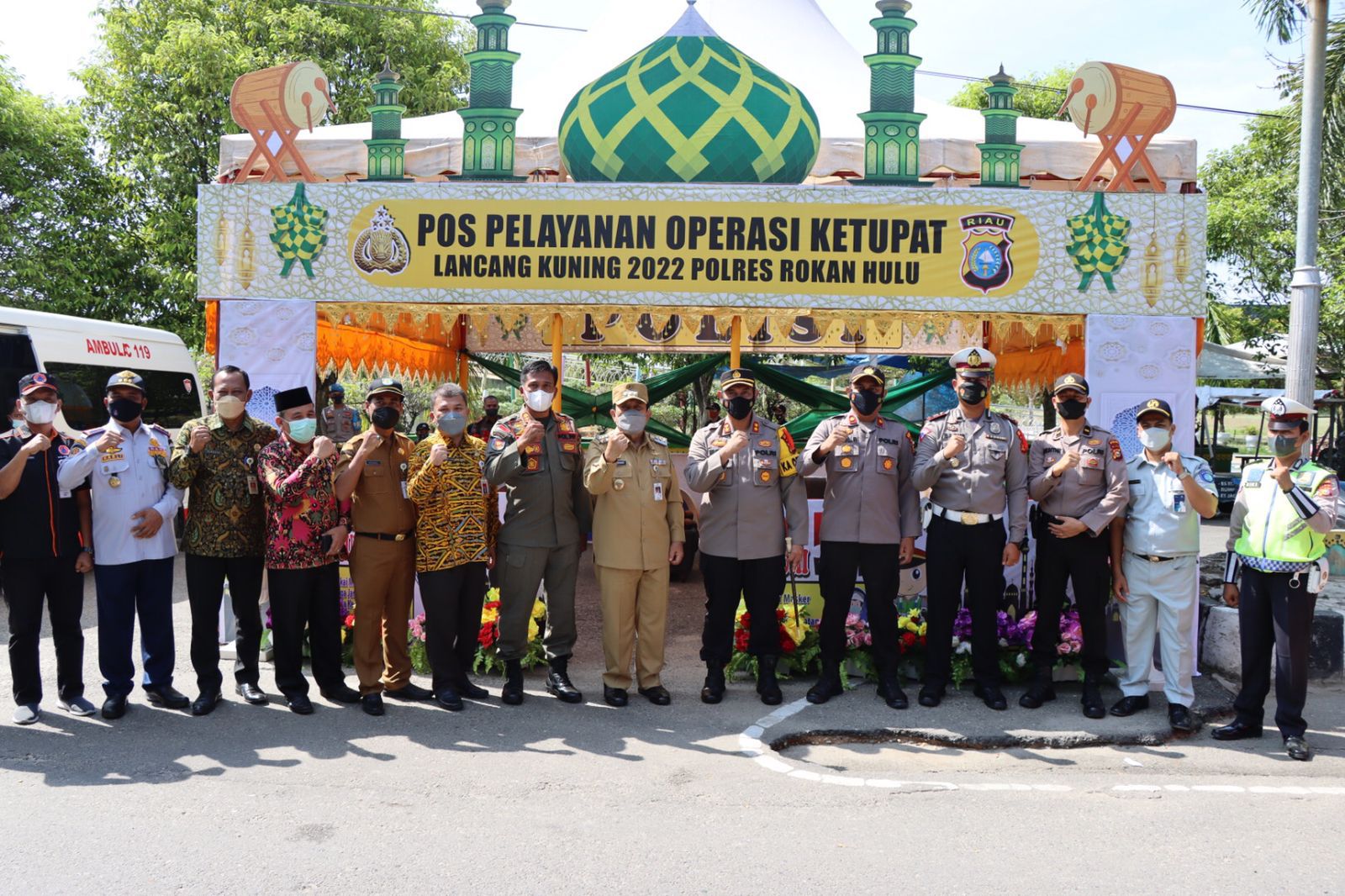 Jelang Idul Fitri, Bupati dan Kapolres Rohul Lakukan Pengecekan Pos PAM 