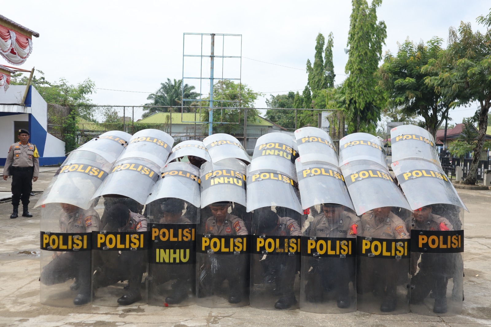 Polres Inhu Latihan Dalmas, Siap Cegah Gangguan Pilkada