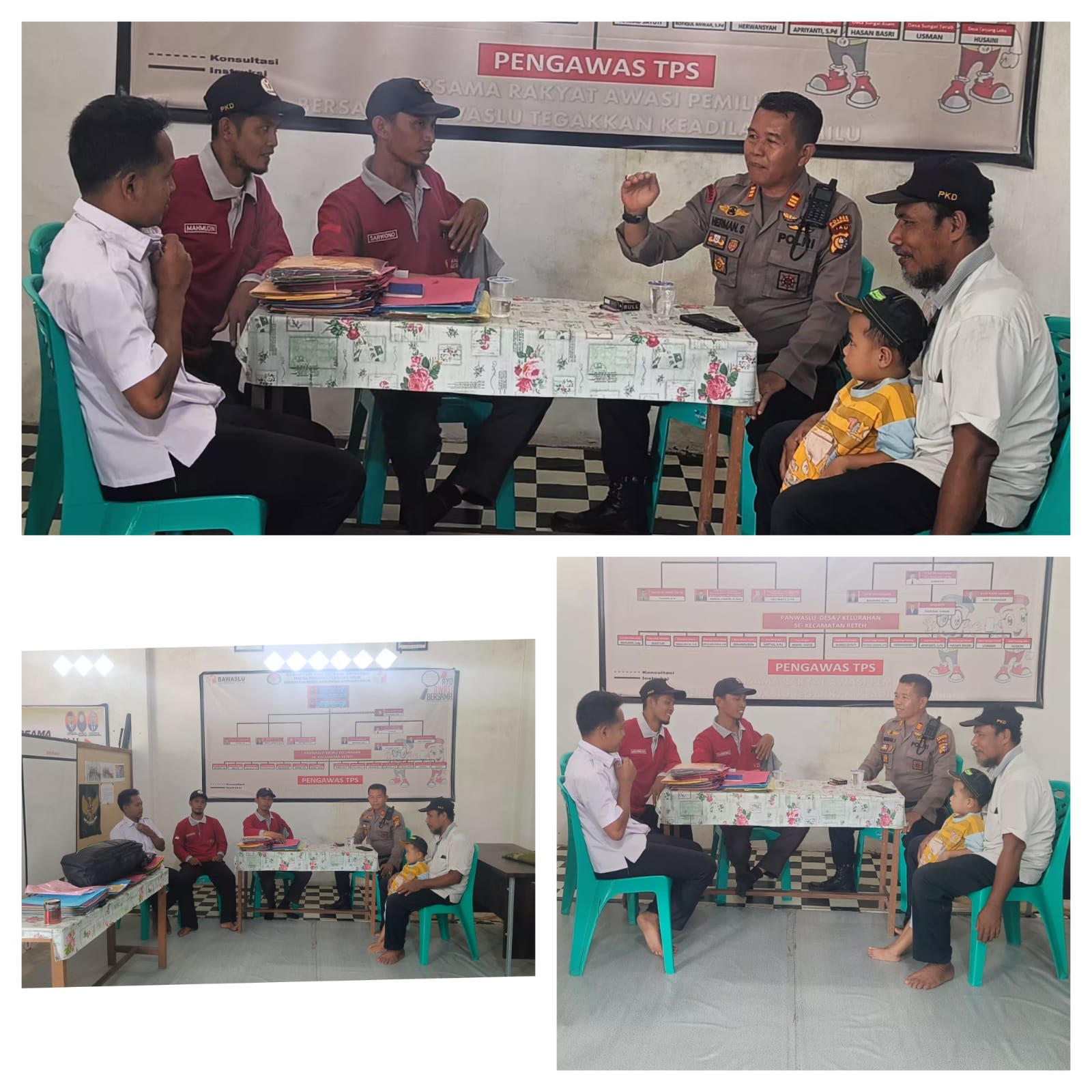 Kapolsek Reteh Tingkatkan Koordinasi dengan Bawaslu, Antisipasi Kerawanan Jelang Pemilu 2024