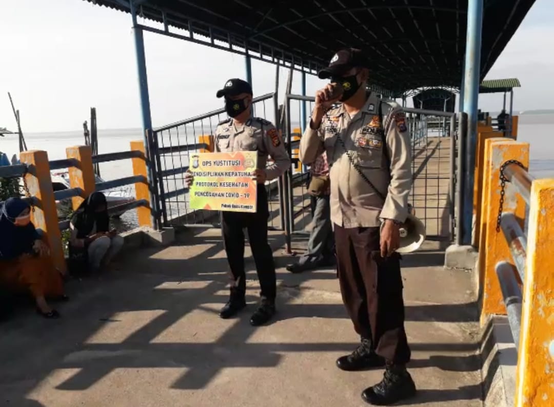 Pelabuhan Teluk Dalam di Jaga Ketat Kepolisian Kuala Kampar