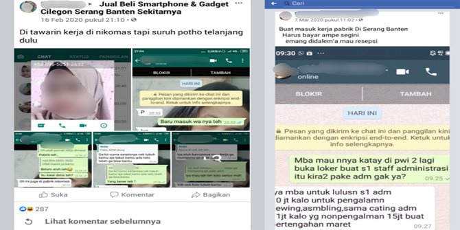 Viral Pencari Kerja di Serang Diminta Puluhan Juta Hingga Foto Telanjang