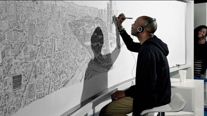 Pria Ini Bisa Menggambar Kota Secara Detail dari Ingatannya