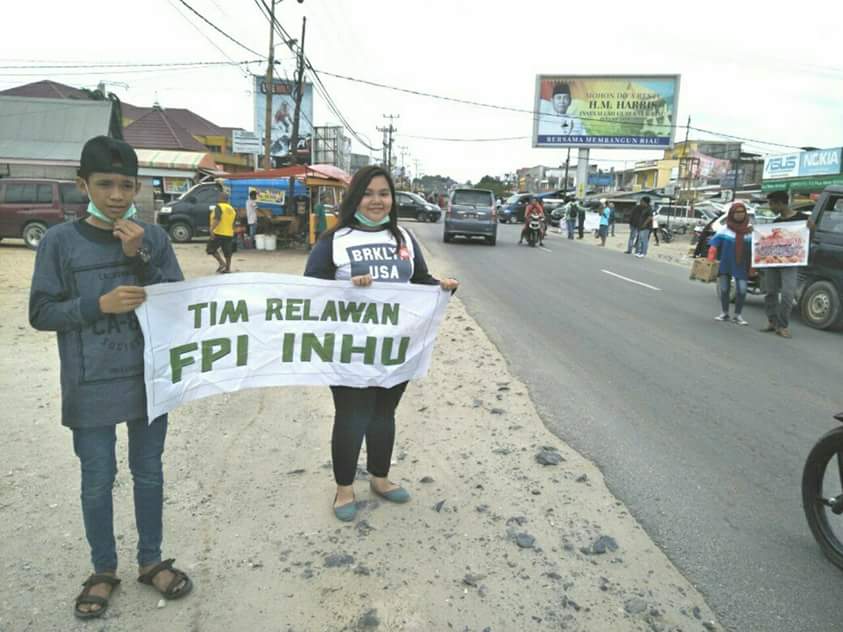 FPI Bersama Umat Buddha di Inhu Lakukan Aksi Galang Dana untuk Rohingya