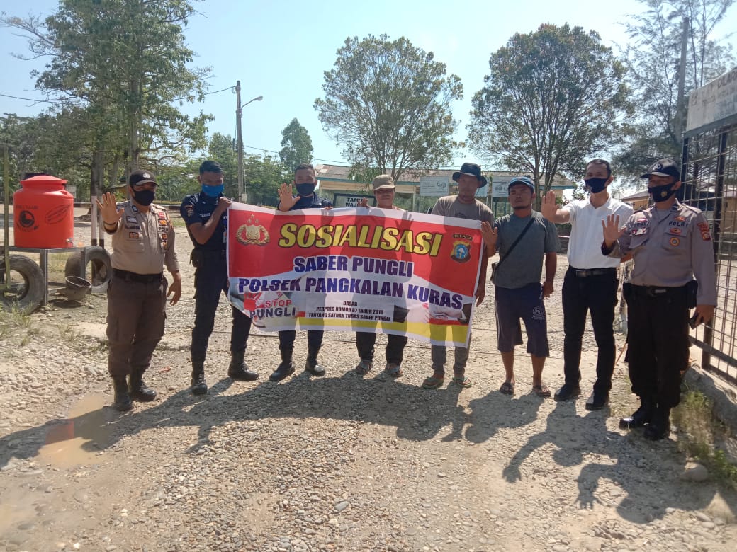 Polsek Pangkalan Kuras Gelar Sosialisasi Saber Pungli 