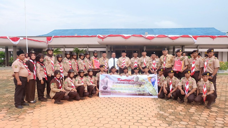 Bupati Inhil Lepas Kontingen Rainas XI Kwarcab Indragiri Hilir.