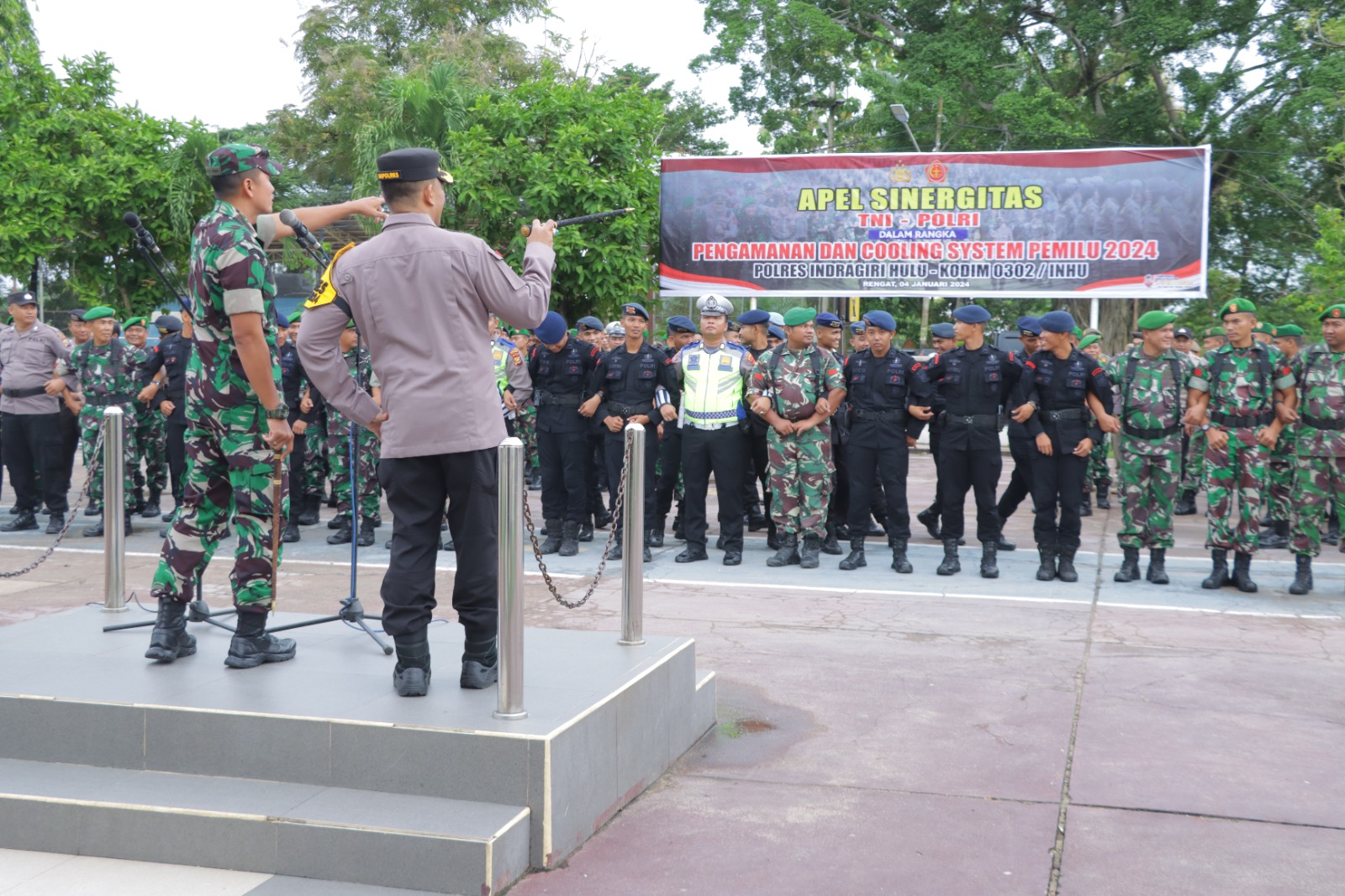 Cerita Lucu TNI Polri di Indragiri Hulu Riau saat Sinergitas Jelang Pemilu