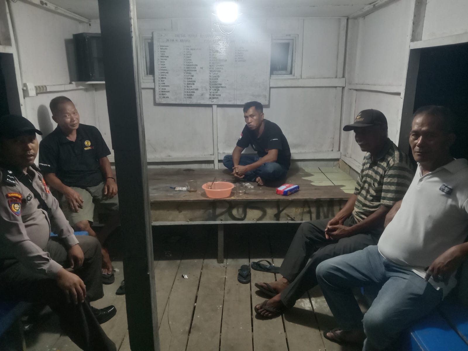 Cooling System Pemilu Damai 2024, Polsek Gaung Geruduk Poskamling Kuala Lahang