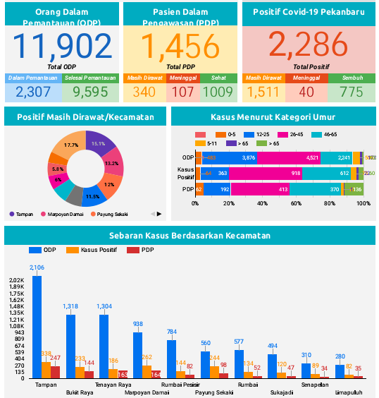 Ngeri, Hari Ini Ada 182 Kasus Positif Corona di Pekanbaru, 1 Meninggal Dunia