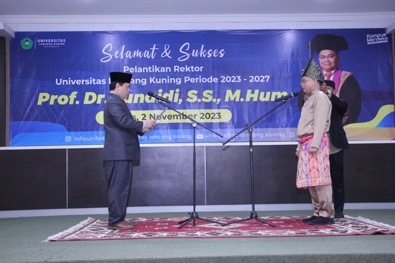 Prof Junaidi Dilantik Lagi Jadi Rektor Unilak hingga 2027