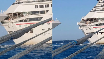Video Mengerikan, Detik-detik Dua Kapal Pesiar Bertabrakan