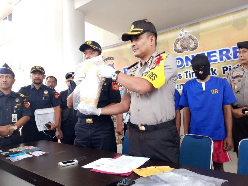 Bersama Polres Dumai, BC Gagalkan Upaya Penyelundupan 2 kg Sabu