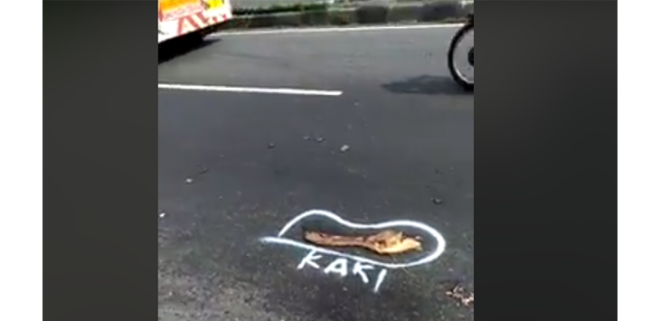 Geger! Potongan Tubuh Manusia Ditemukan Berceceran di Jalan