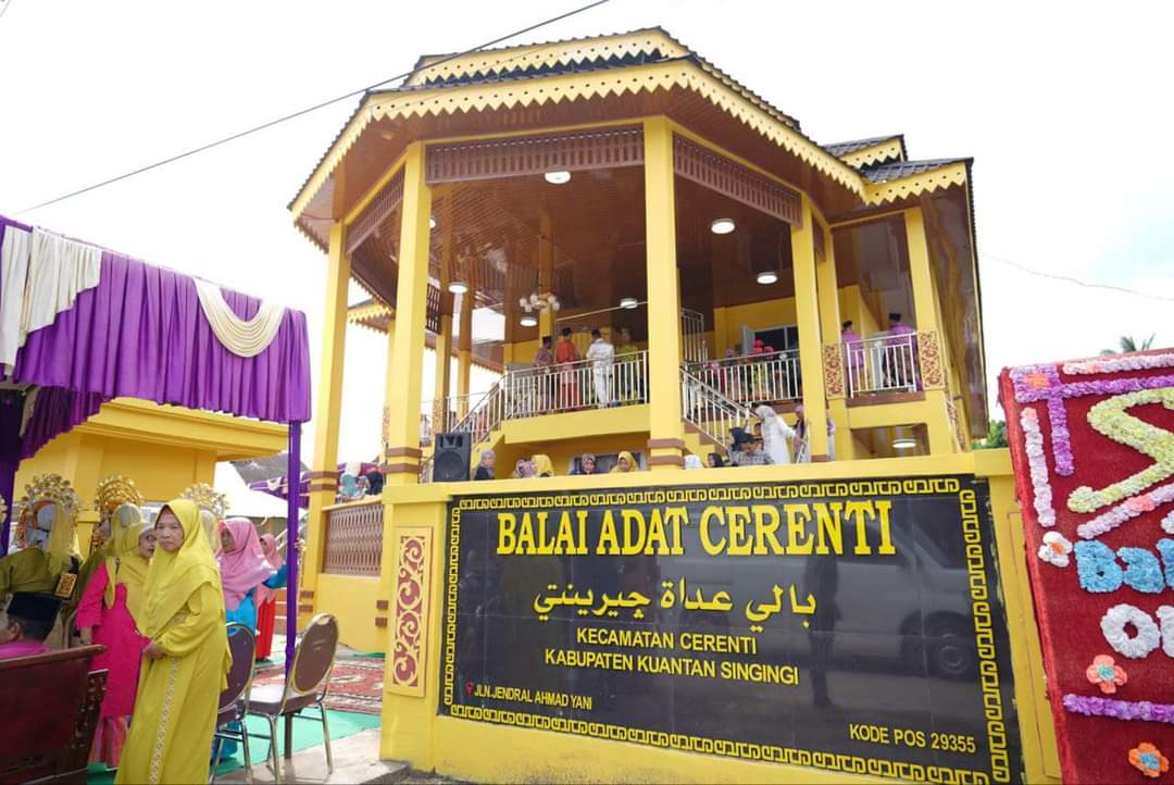 Balai Adat Cerenti Diresmikan Gubernur Riau, Mardianto: Ini Kebanggan Cerenti, Kuansing, dan Riau