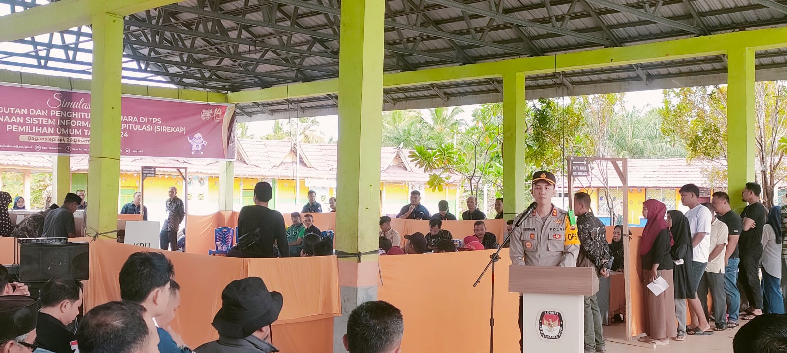 Kapolres Rohil Gelar Simulasi Pemungutan dan Penghitungan Suara