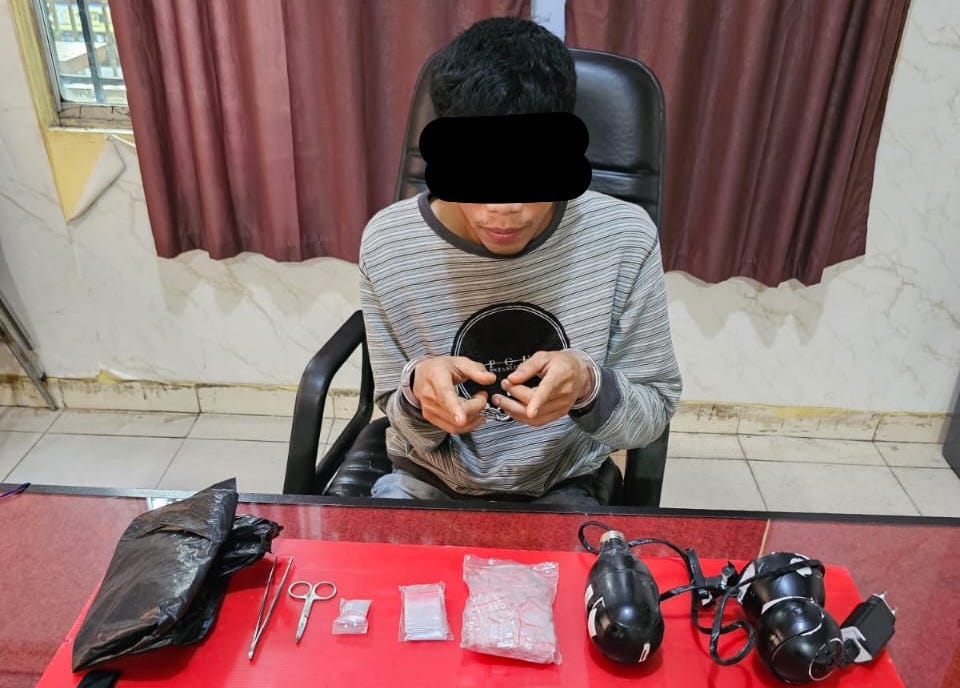 Pantau Polisi dengan CCTv, Bandar Narkoba Diamankan Satresnarkoba Polres Kuansing