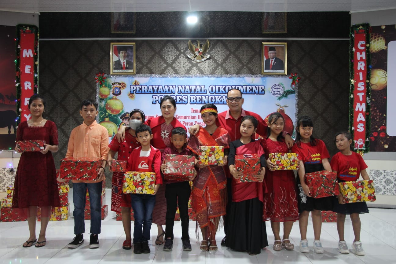 Kapolres Bengkalis Bersama Forkopimda Hadiri perayaan Natal Oikumene