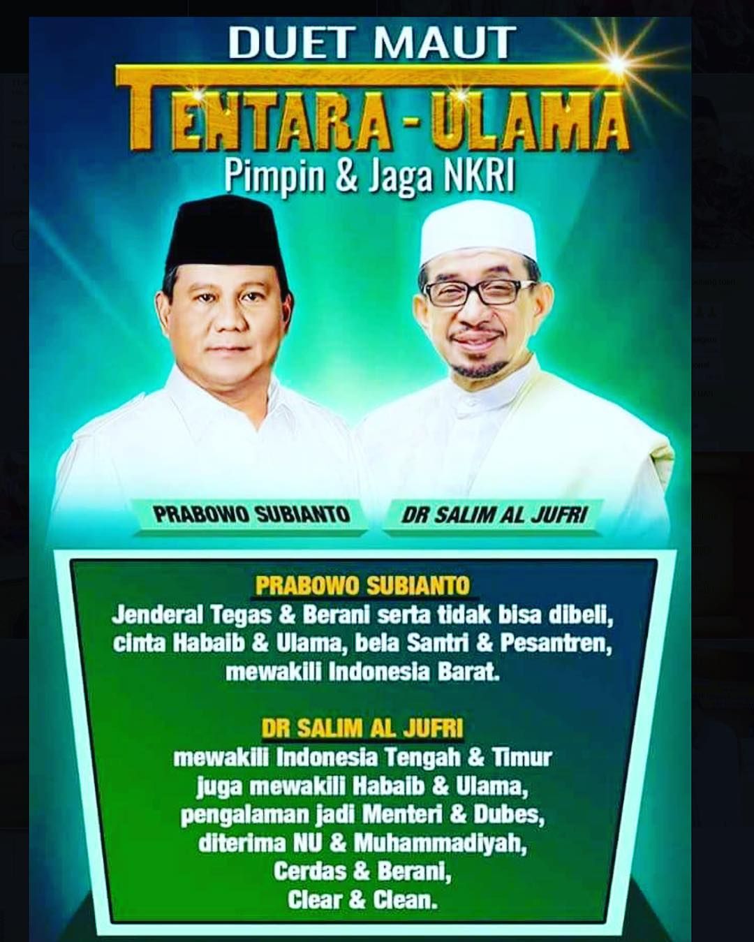 Ustaz Abdul Somad Posting Poster Duet Maut Tentara-Ulama