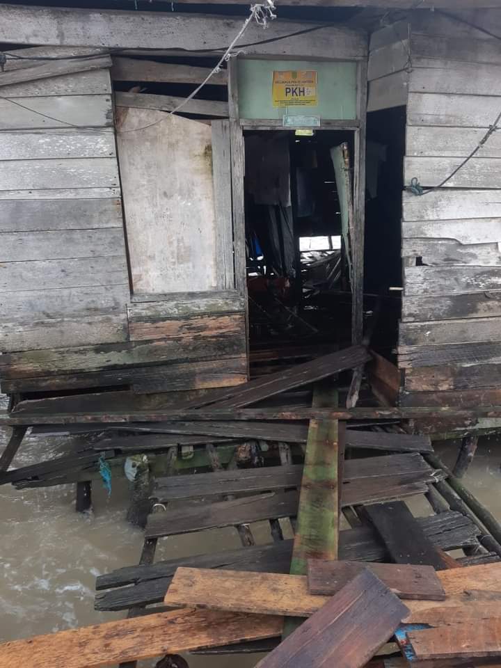 BPBD Riau Sebut 1 Rumah Sulu Laut Rusak Berat
