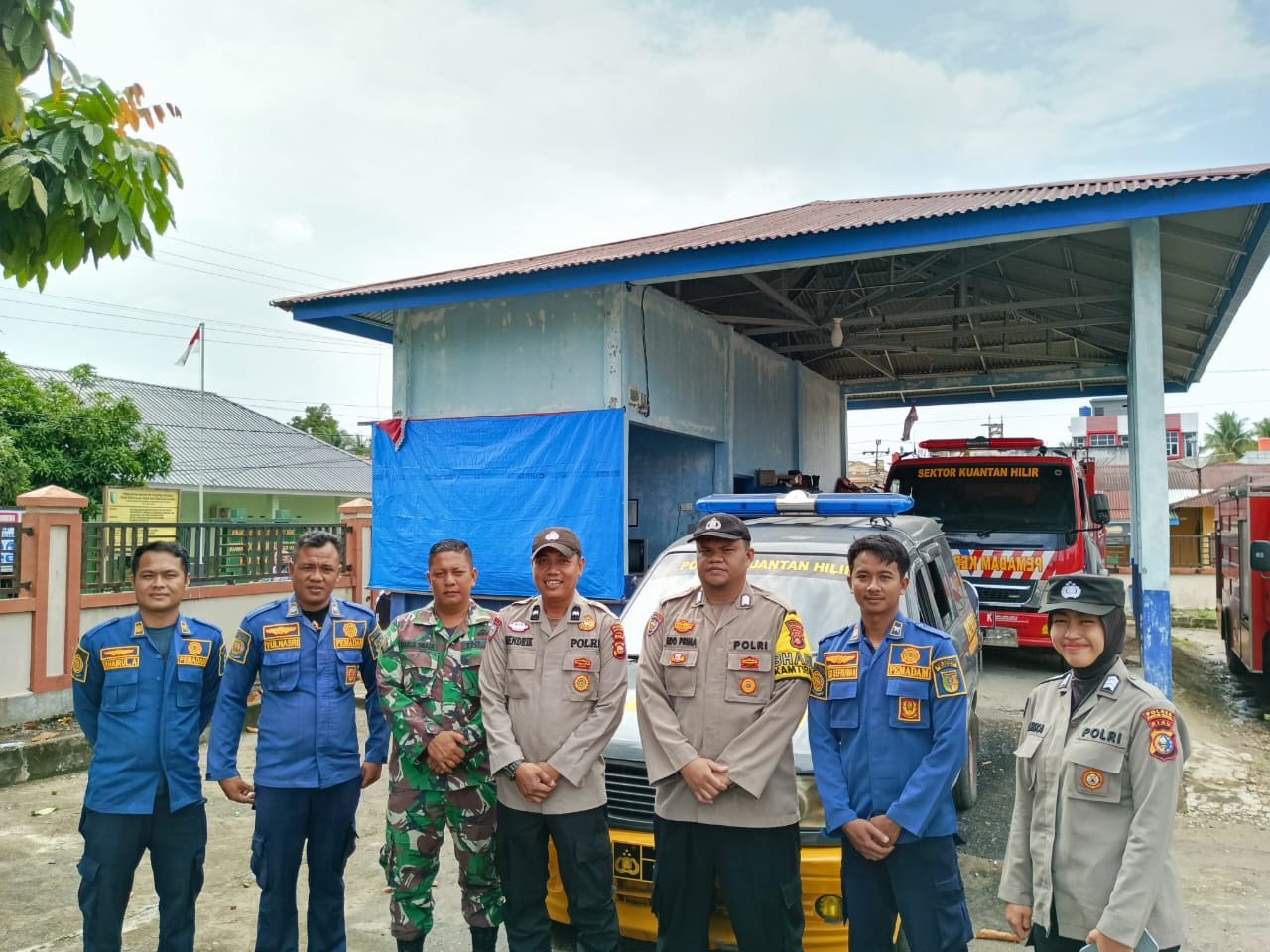 Cooling System Pemilu 2024, Polsek Kuantan Hilir Patroli Gabungan TNI-Polri Jaga Kamtibmas