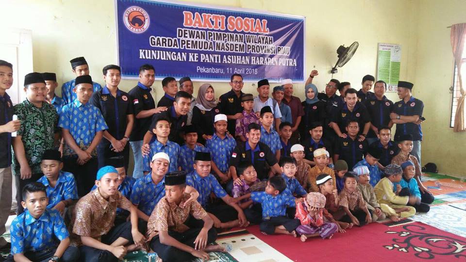 DPW Garda Pemuda NasDem Riau Gelar Bakti Sosial ke Panti Asuhan Harapan Putra