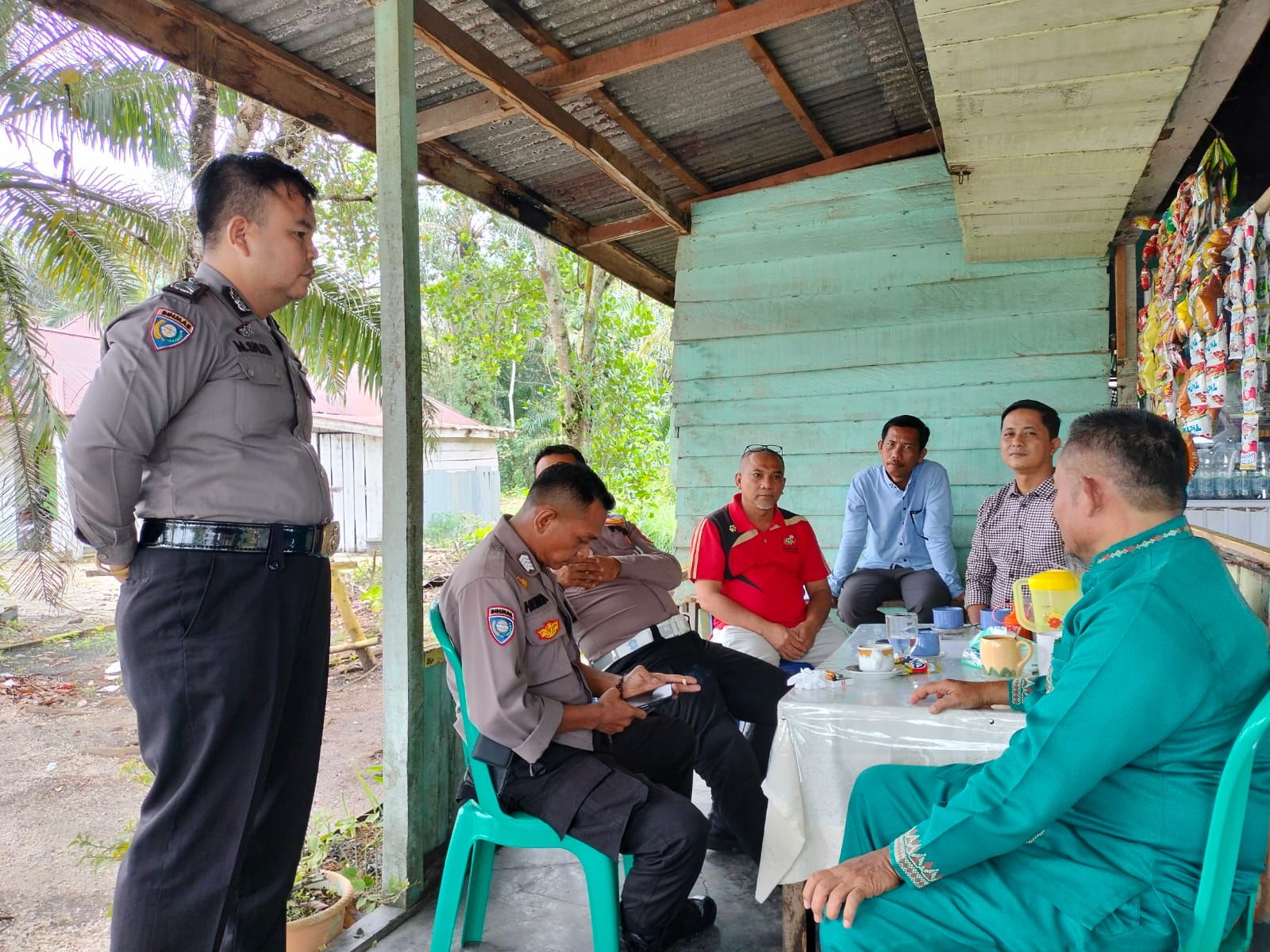 Polsek Kampar Kiri Hilir Kembali Sosialisasi Pemilu Damai 2024