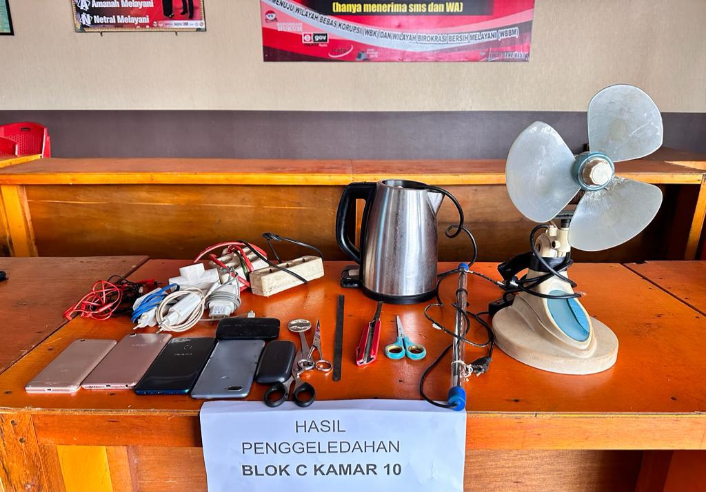 Kamar Napi Lapas Gobah Dirazia, Ada Handphone yang Disita