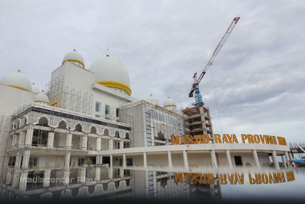 Ini Penjelasan Dinas PUPR-PKPP Terkait Pengehentian Pembangunan Menara Mesjid Raya Provinsi Riau