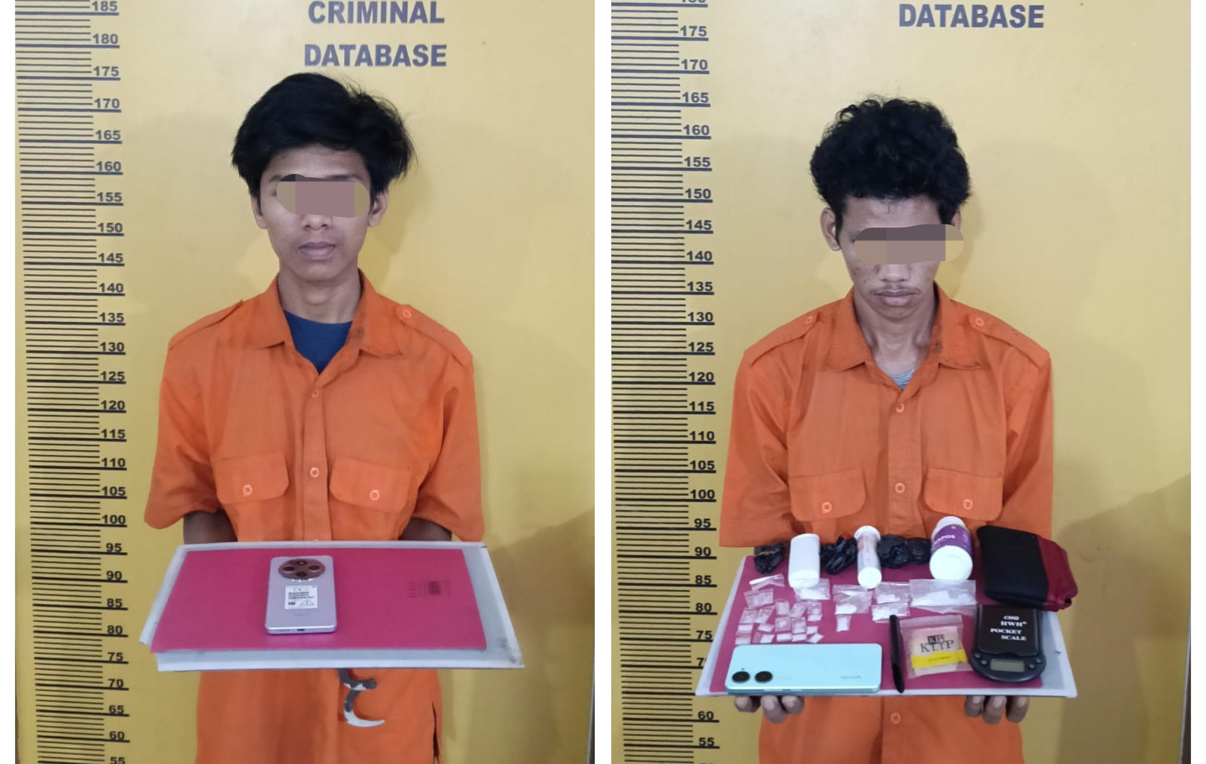 Dua Pemuda Pengedar Sabu di Air Molek Ditangkap Polisi